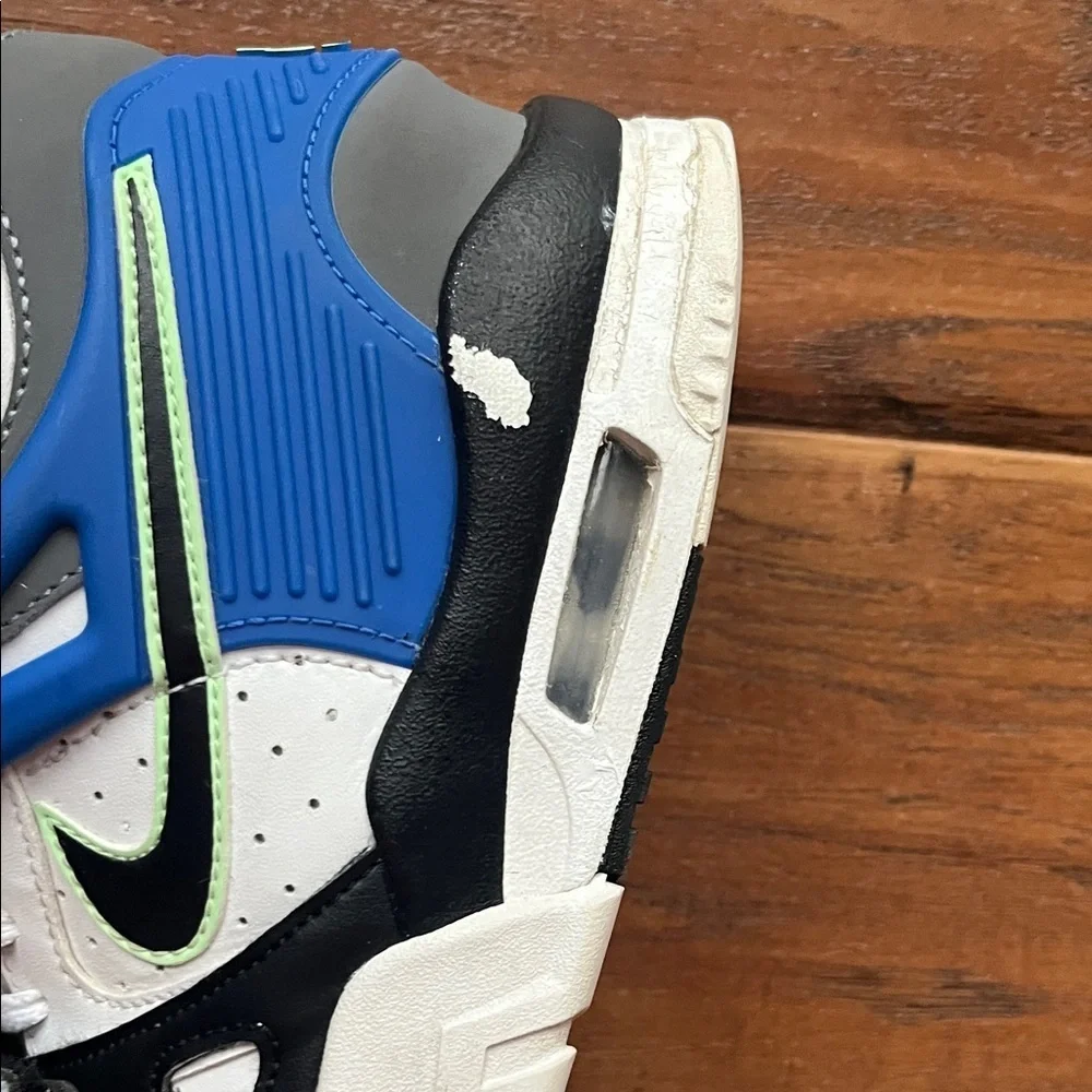 Nike Kids White, Black, and Blue Sneakers